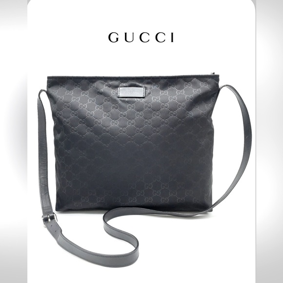 GUCCI GG Pattern Nylon Leather Shoulder/Crossbody Bag - Picture 1 of 15